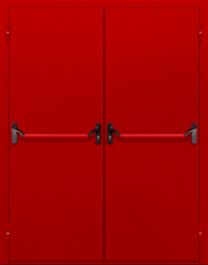 Фото двери «Двупольная глухая с антипаникой (красная)» в Дрезне
