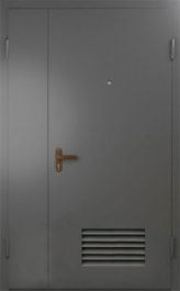 Фото двери «Техническая дверь №7 полуторная с вентиляционной решеткой» в Дрезне