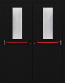 Фото двери «Двупольная со стеклом и антипаникой №64» в Дрезне