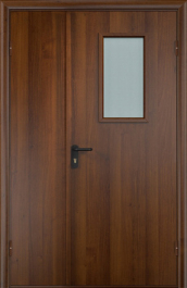 Фото двери «Полуторная МДФ со стеклом EI-30» в Дрезне