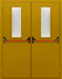 Фото двери «Двупольная со стеклом и антипаникой №65» в Дрезне